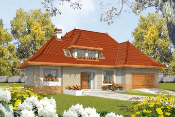  Projekt domu Marcelina G2 (WRC1149) - projekt domu parterowego z poddaszem - Zdjęcie 1