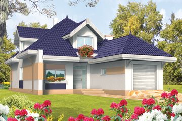  Projekt domu Merlin G1 (WRC1004) - projekt domu parterowego z poddaszem - Zdjęcie 1