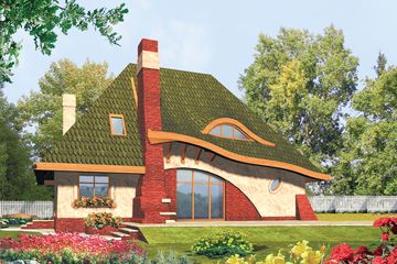  Projekt domu Mieszko (WRC1009) - projekt domu parterowego z poddaszem - Zdjęcie 1