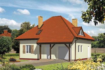  Projekt domu WB-3471 (KRA1118) - projekt domu parterowego z poddaszem - Zdjęcie 1