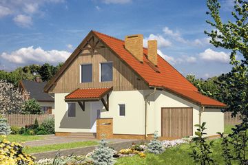  Projekt domu WB-3920 (KRA1121) - projekt domu parterowego z poddaszem - Zdjęcie 1