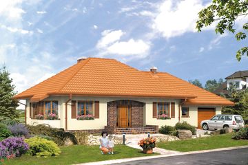  Projekt domu Grot 3 (BSA1196) - projekt domu parterowego - Zdjęcie 1