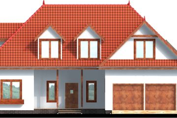  Projekt domu Renata drewniany (WAN1036) - projekt domu parterowego z poddaszem - Zdjęcie 1