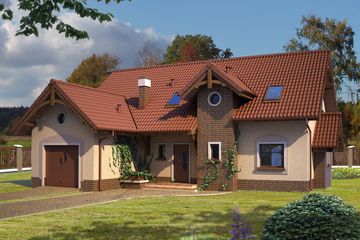  Projekt domu Gosia (WRX1060) - projekt domu parterowego z poddaszem - Zdjęcie 1