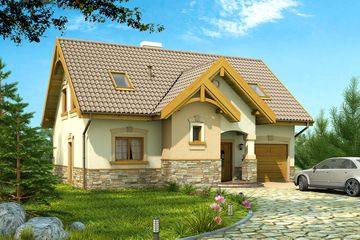  Projekt domu Iga (WRX1061) - projekt domu parterowego z poddaszem - Zdjęcie 1