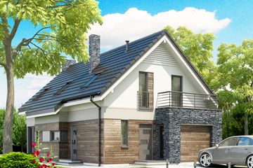  Projekt domu Kacper (WRX1062) - projekt domu parterowego z poddaszem - Zdjęcie 1