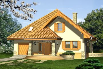  Projekt domu Monaco 2 (WRN1115) - projekt domu parterowego z poddaszem - Zdjęcie 1
