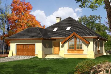  Projekt domu Toscania (WRN1116) - projekt domu parterowego z poddaszem - Zdjęcie 1