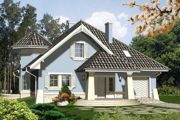  Projekt domu Casablanca (WRN1120) - projekt domu parterowego z poddaszem - Zdjęcie 1