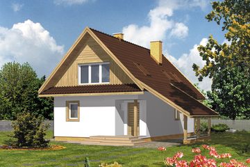  Projekt domu WB-3993 (KRA3518) - projekt domu parterowego z poddaszem - Zdjęcie 1