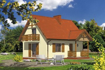  Projekt domu WB-3998 (KRA3519) - projekt domu parterowego z poddaszem - Zdjęcie 1