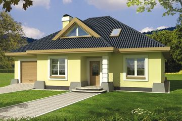  Projekt domu Mila 2A garaż (WRD1200) - projekt domu parterowego z poddaszem - Zdjęcie 1