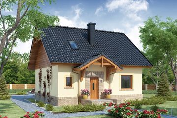  Projekt domu Aspazja 3 (WRW1191) - projekt domu parterowego z poddaszem - Zdjęcie 1