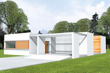  Projekt domu Luka (z wiatą) (WRC1160) - projekt domu parterowego - Zdjęcie 1