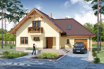  Projekt domu Arystokles (WRW1182) - projekt domu parterowego z poddaszem - Zdjęcie 1