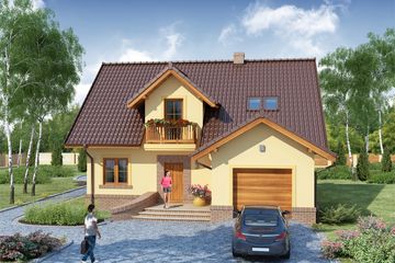  Projekt domu Wera PS (WRW1186) - projekt domu parterowego z poddaszem - Zdjęcie 1