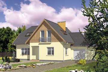  Projekt domu WB-3941 (KRA1124) - projekt domu parterowego z poddaszem - Zdjęcie 1