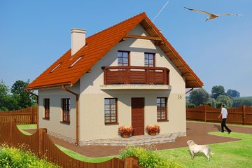  Projekt domu Zagajnik fiołków 62 (KRN1011) - projekt domu parterowego z poddaszem - Zdjęcie 1