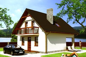 Projekt domu Anielski Zaułek 63 (KRN1012) - projekt domu parterowego z poddaszem - Zdjęcie 1