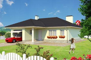  Projekt domu Malinowa Polana 70 (KRN1017) - projekt domu parterowego - Zdjęcie 1