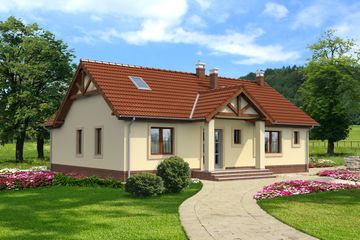  Projekt domu Baden III LMB38b (WRB1412) - projekt domu parterowego - Zdjęcie 1