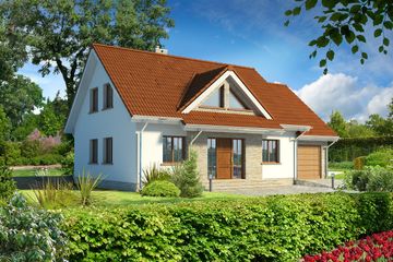  Projekt domu Hudson IV LMP42c (WRB1417) - projekt domu parterowego z poddaszem - Zdjęcie 1