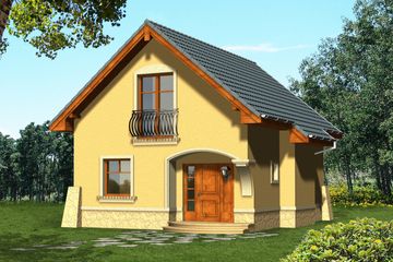  Projekt domu Kawa (WRN1133) - projekt domu parterowego z poddaszem - Zdjęcie 1