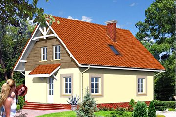  Projekt domu AR 115 P1 (KRL1092) - projekt domu parterowego z poddaszem - Zdjęcie 1