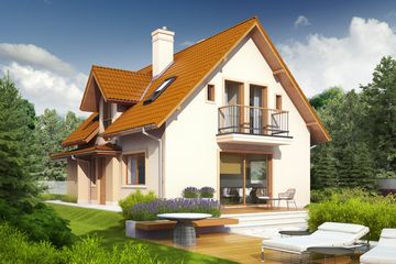  Projekt domu Julek II G1 (WRC1919) - projekt domu parterowego z poddaszem - Zdjęcie 1