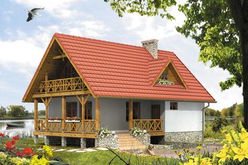  Projekt domu Takt 3 (BSA1083) - projekt domu parterowego z poddaszem - Zdjęcie 1