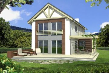  Projekt domu Pistacja A 2-garaże (WRD1217) - projekt domu z pełnym piętrem - Zdjęcie 1