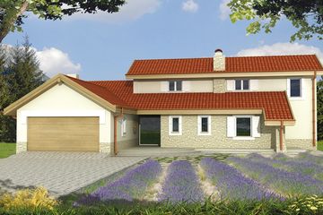  Projekt domu Prowansja A 2 garaże (WRD1218) - projekt domu parterowego z poddaszem - Zdjęcie 1