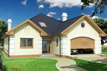  Projekt domu Promyk A (WRD1223) - projekt domu parterowego z poddaszem - Zdjęcie 1