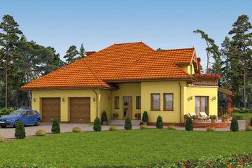  Projekt domu Bibione (SLN1476) - projekt domu parterowego z poddaszem - Zdjęcie 1