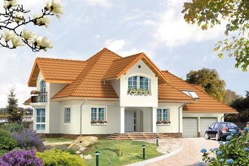  Projekt domu Bachus 3 (BSA1232) - projekt domu parterowego z poddaszem - Zdjęcie 1