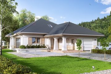  Projekt domu Beta 2 (BSA1234) - projekt domu parterowego z poddaszem - Zdjęcie 1