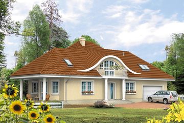  Projekt domu Bis (BSA1238) - projekt domu parterowego z poddaszem - Zdjęcie 1