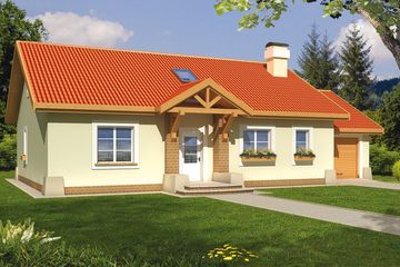  Projekt domu Azalia C z pojedynczym garażem (WRD1163) - projekt domu parterowego z poddaszem - Zdjęcie 1