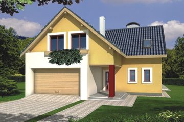  Projekt domu Hania A 2 garaże (WRD1166) - projekt domu parterowego z poddaszem - Zdjęcie 1