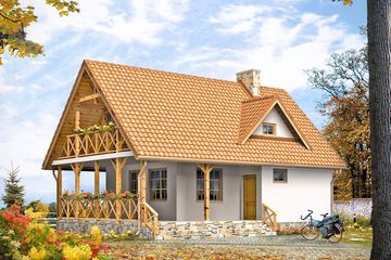  Projekt domu Takt (BSA1091) - projekt domu parterowego z poddaszem - Zdjęcie 1