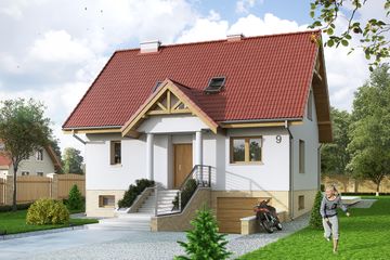  Projekt domu Maciejka 4 (BSA1093) - projekt domu parterowego z poddaszem - Zdjęcie 1
