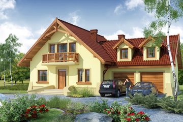  Projekt domu Hermes 3 (WRW1003) - projekt domu parterowego z poddaszem - Zdjęcie 1