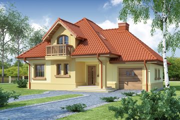  Projekt domu Dandys (WRW1006) - projekt domu parterowego z poddaszem - Zdjęcie 1
