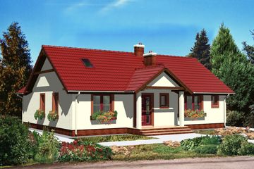  Projekt domu Baden LMB38 (WRB1164) - projekt domu parterowego - Zdjęcie 1