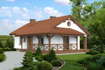  Projekt domu Alba (KRH1261) - projekt domu parterowego - Zdjęcie 1