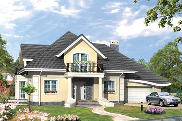  Projekt domu Gejzer (BSA1248) - projekt domu parterowego z poddaszem - Zdjęcie 1