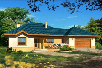  Projekt domu Cefeusz II (WRH1064) - projekt domu parterowego - Zdjęcie 1