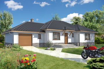  Projekt domu Kingston LMB44 (WRB1166) - projekt domu parterowego - Zdjęcie 1