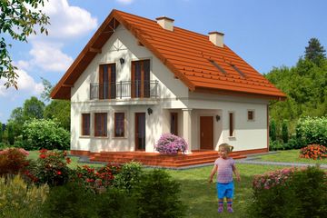  Projekt domu Tonnato (KRH1269) - projekt domu parterowego z poddaszem - Zdjęcie 1