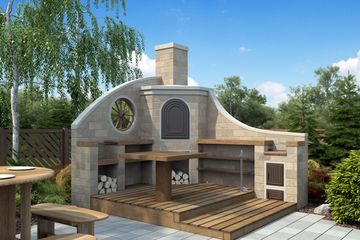  Projekt grilla / wędzarni Wędzarnia W01 (KRH1272) - projekt grilla parterowego - Zdjęcie 1